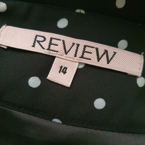 Review Size 14 Monochrome Polka Dot A line Skirt - Picture 11 of 12